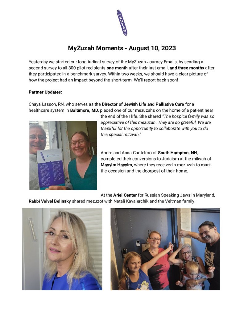 thumbnail of MyZuzah Moments – August 10, 2023